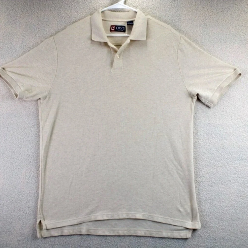 Chaps Ralph Lauren Beige Polo Shirt XL
